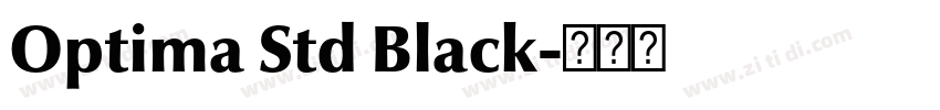 Optima Std Black字体转换